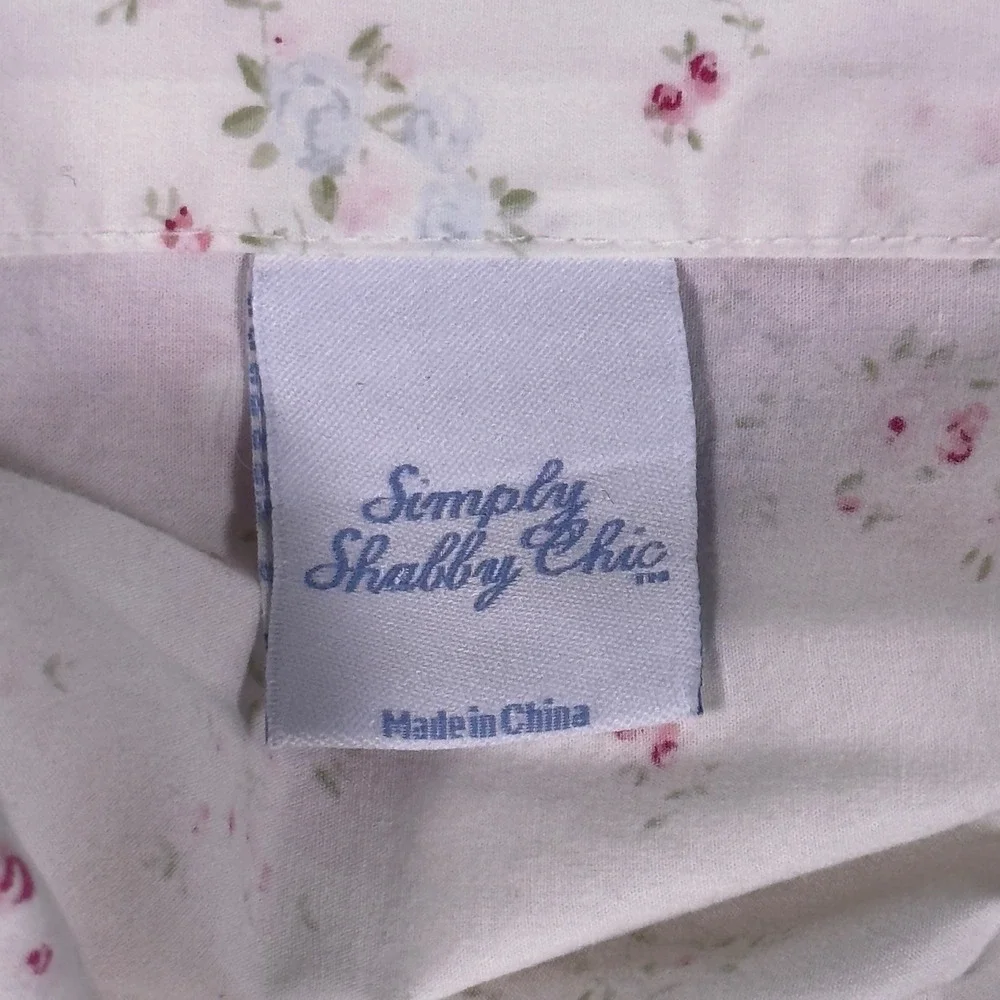 Rachel Ashwell Simply Shabby Chic Belle Hydrangea Blue KING Duvet & Ruffle Shams